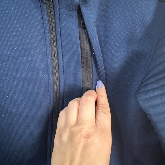 Under Armour Small Blue Storm Dakota Full Zip Ribbed Sleeve Golf Jacket - Picture 5 of 9